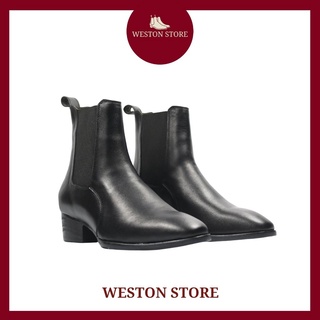 Chelsea đế cao.chelsea boots cao cấp, giày bốt da nam cổ cao, đế cao weston 31288 Lót da cực êm