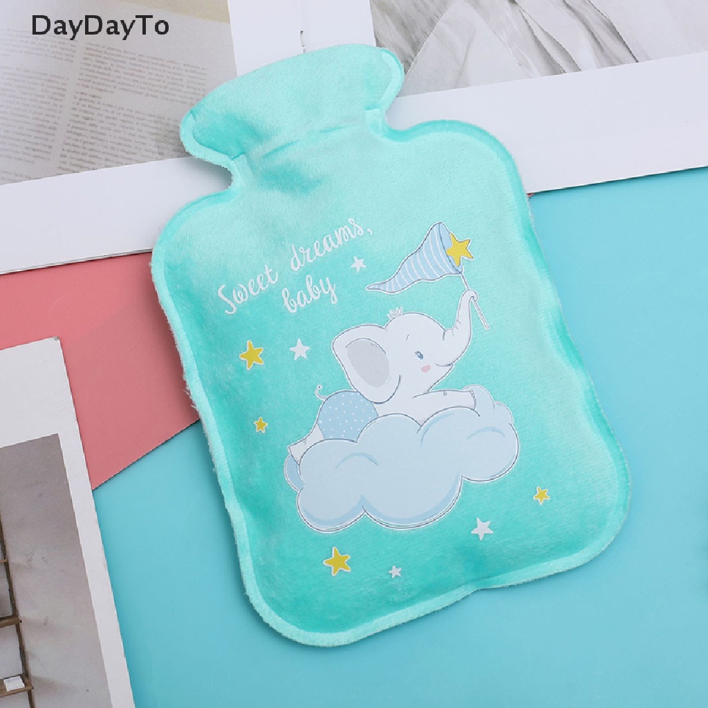 Túi Đựng Bình Nước Nóng Giữ Ấm Bằng Vải Cashmere Phối Lông Cừu Dễ Thương