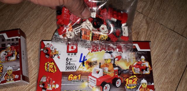 Lắp ráp Lego Xe tàu của Lính cứu hỏa 56001 có nhiều chi tiết