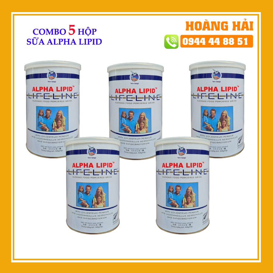 Combo 5 Hộp Sữa Non Alpha Lipid 450g Chính Hãng New Zealand