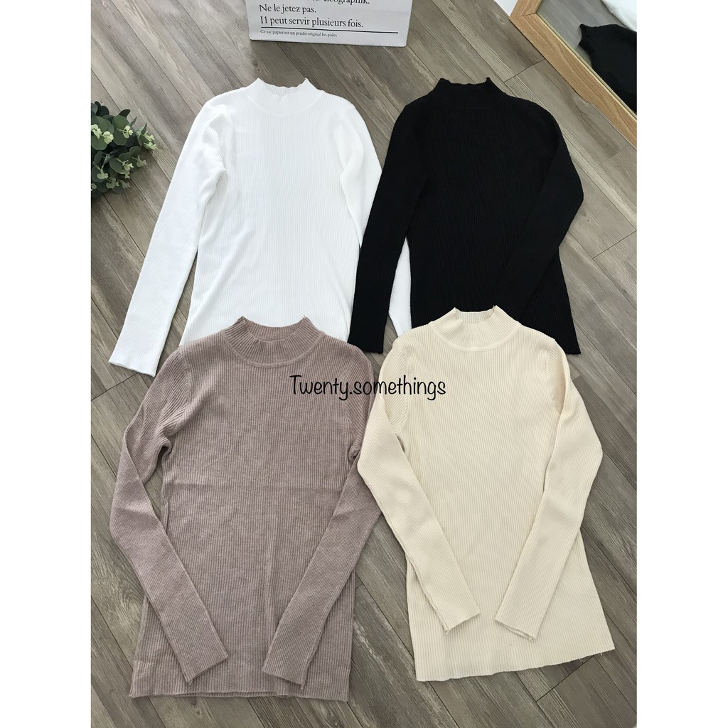 ÁO LEN TĂM CỔ 3 PHÂN (ảnh thật/video/sẵn) | BigBuy360 - bigbuy360.vn