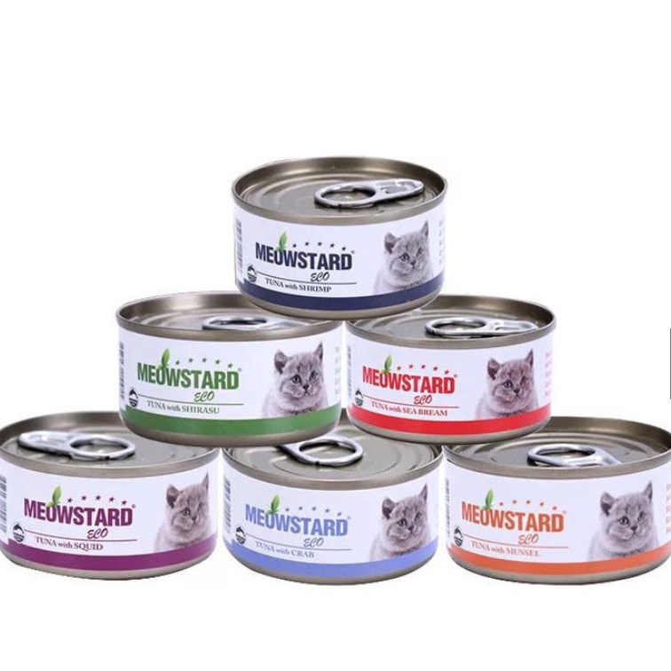 [HCM] Pate Meowstard Eco Cho Mèo, Cho Thú Cưng lon 80gr
