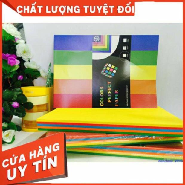 100 tờ giấy bìa màu A4 làm thiệp trang trí