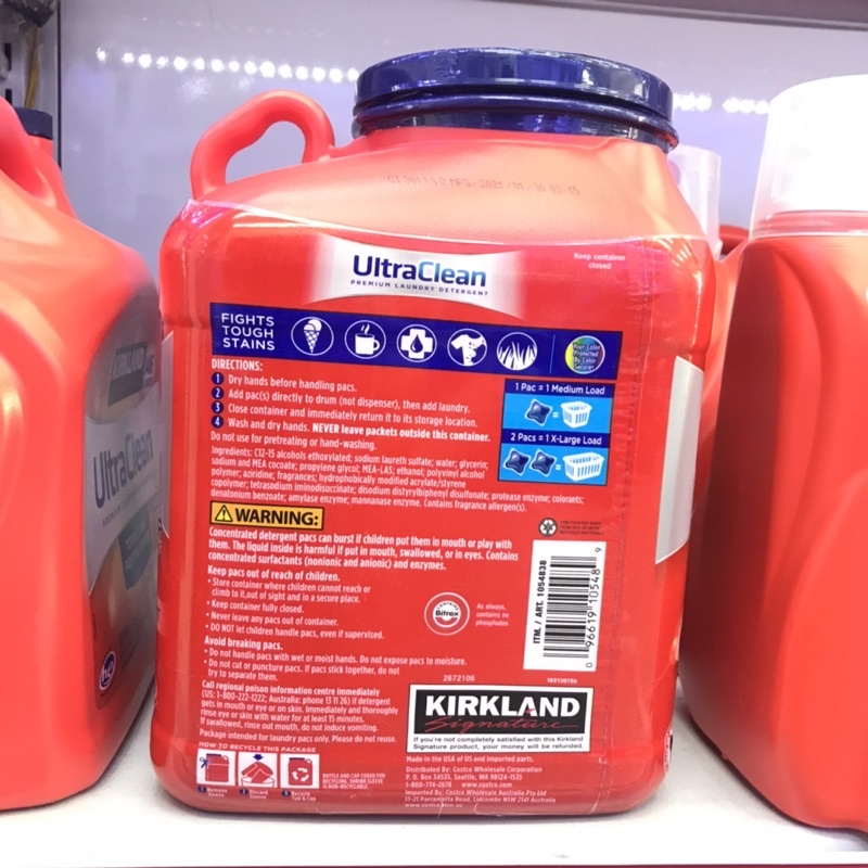 Viên giặt Kirkland Ultra Clean 3.6kg hàng Mỹ 152 viên