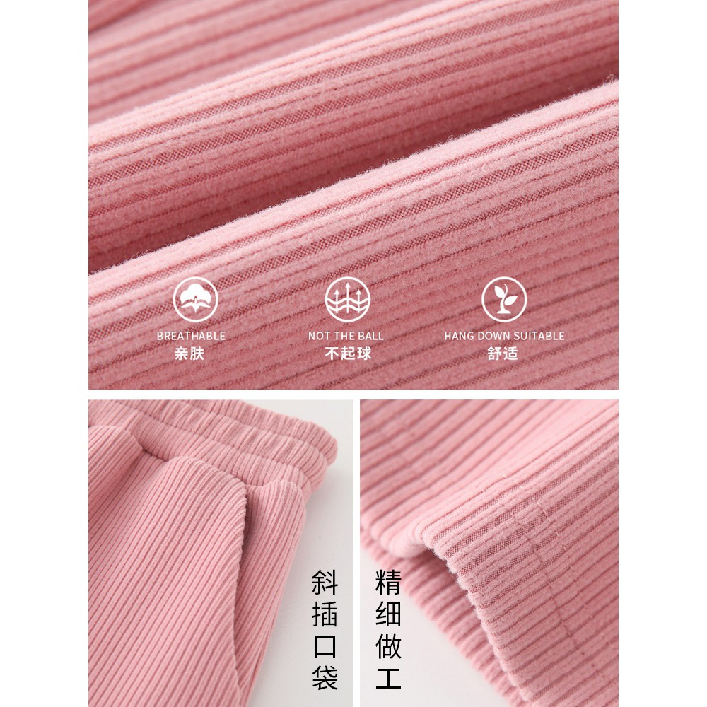 Quần Nhung Dài Với 3 Màu Xinh Xắn Theo Phong Cách Hàn Quốc