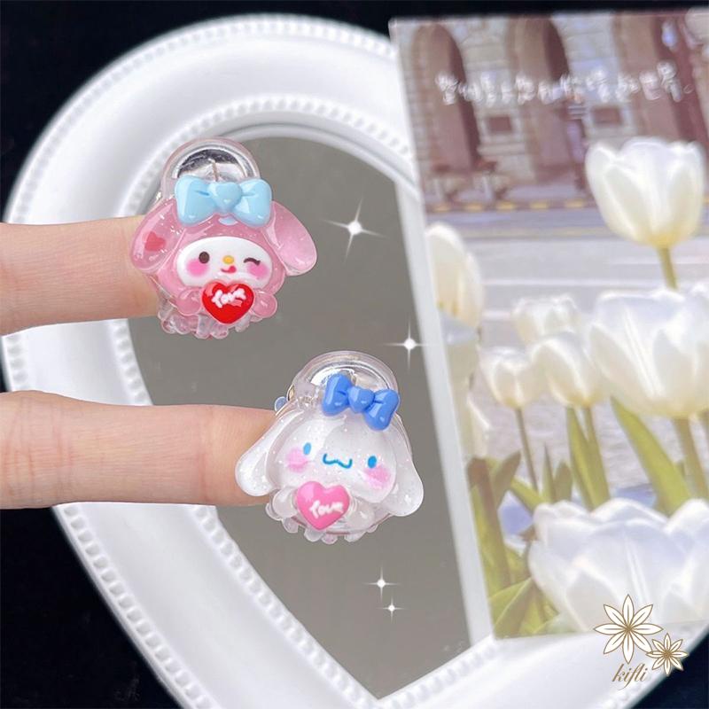 【kifli】Kẹp Tóc Mini Hình Melody / Cún Cinnamon / Melody / Chú Chó Tai To Màu Ngà Xinh Xắn Cho Bạn Gái