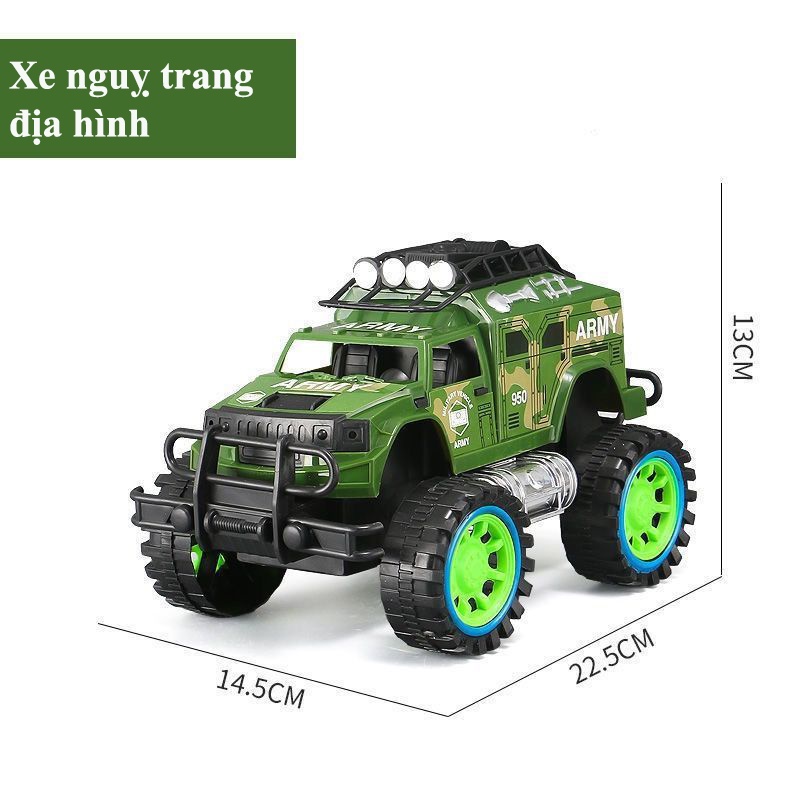 Ô tô đồ chơi địa hình, xe quán tính nhiều màu sắc, đồ chơi cho bé