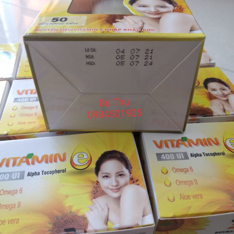 Vitamin E Benmax (lọ 50 viên) nguyên liệu vitaminE nhập khẩu Đức hỗ trợ làm đẹp da