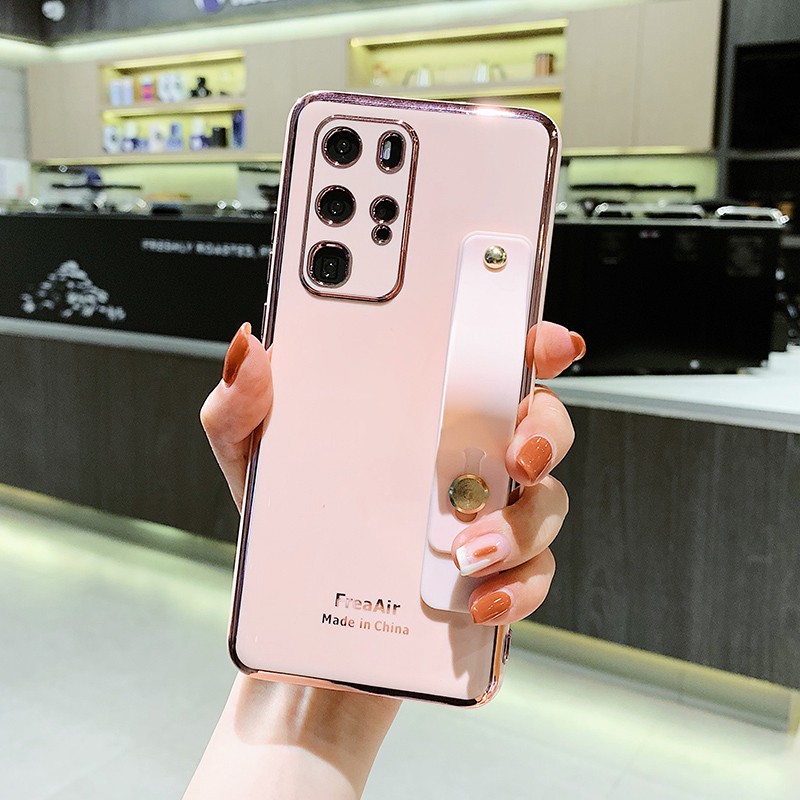 Ốp điện thoại QIANZI silicon có giá đỡ cho Samsung A51 A71 A70 A10 A20 A30 A50 A10S A20S A30S A50S A6 Plus A7 A8 2018