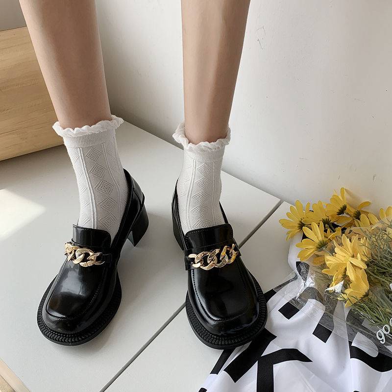 Giày Cao Gót Đế Dày Phong Cách Retro