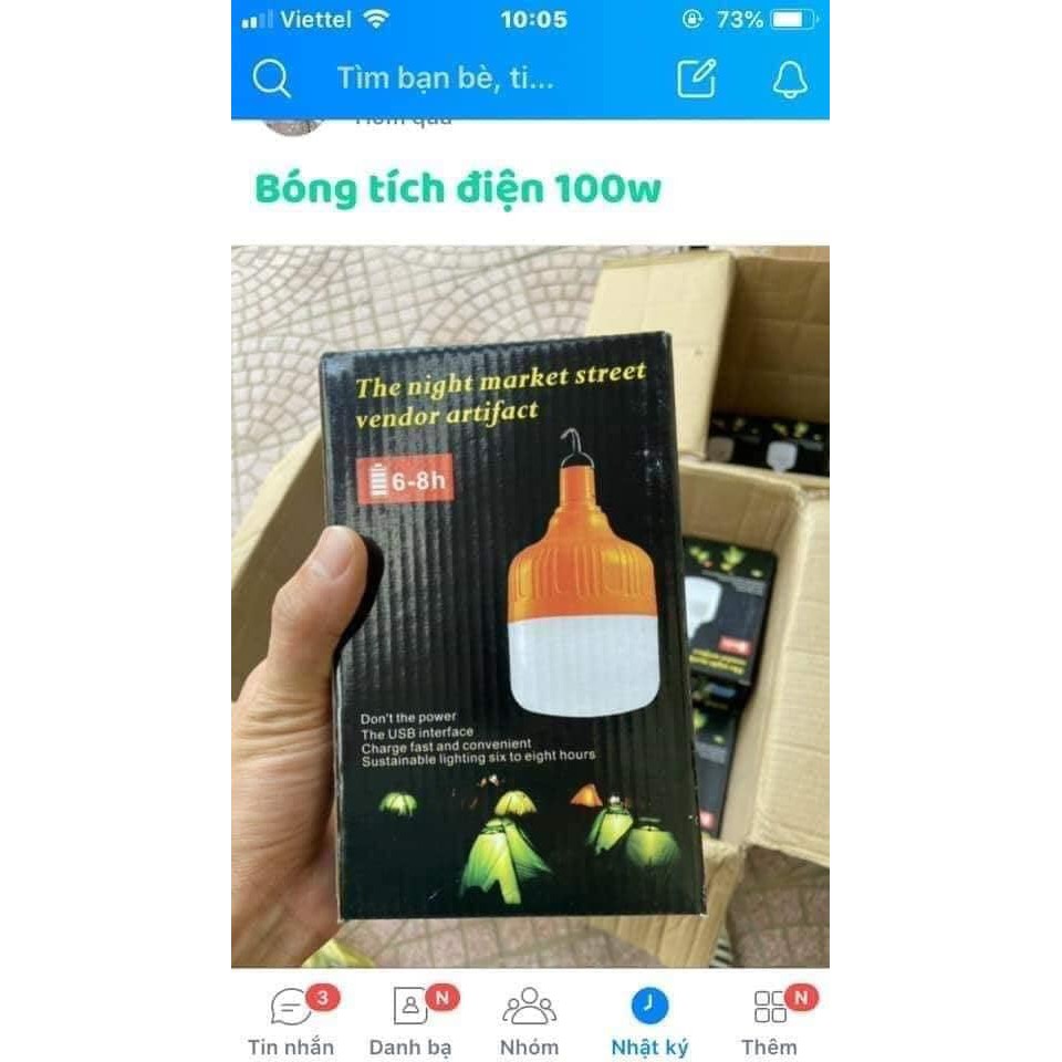 Bóng đèn tích điện thông minh 100W