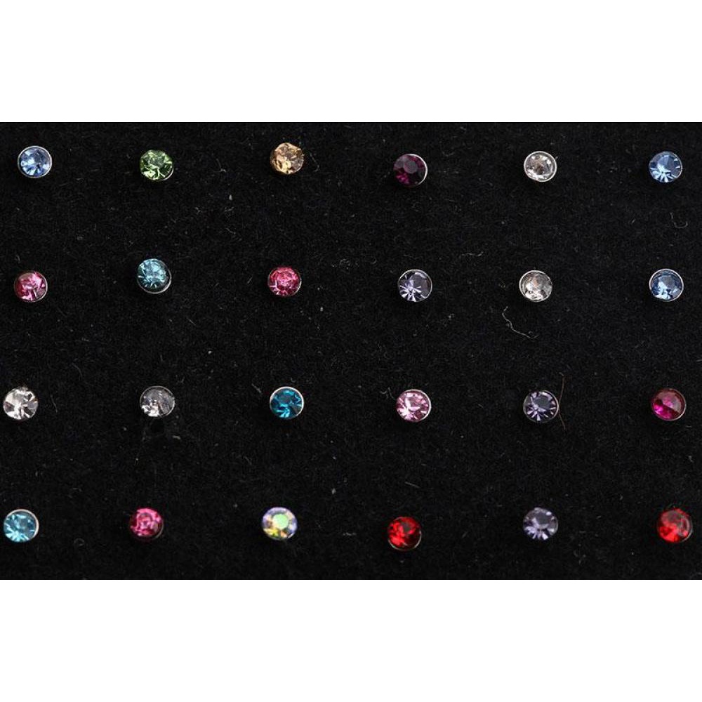 Bộ 60 Khuyên Mũi Đính Đá Pha Lê Đơn Giản Bằng Thép Phẫu Thuật D5F1