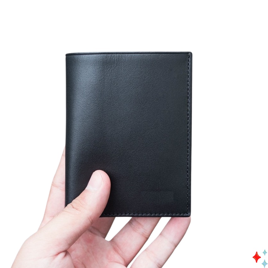 Ví Nam Ngang Mini Gập Đôi Thiết Kế Đơn Giản - Bóp Da Cao Cấp - DTR - Khanhveeaz244
