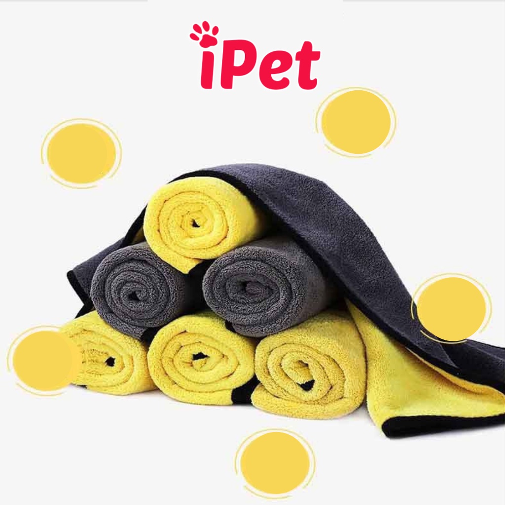 Khăn tắm cho thú cưng chó mèo siêu thấm hút - iPet Shop