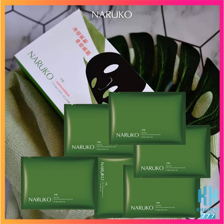 Mặt Nạ Naruko tràm trà kiểm soát dầu và mụn Naruko Tea Tree 26ml (Bản Đài)