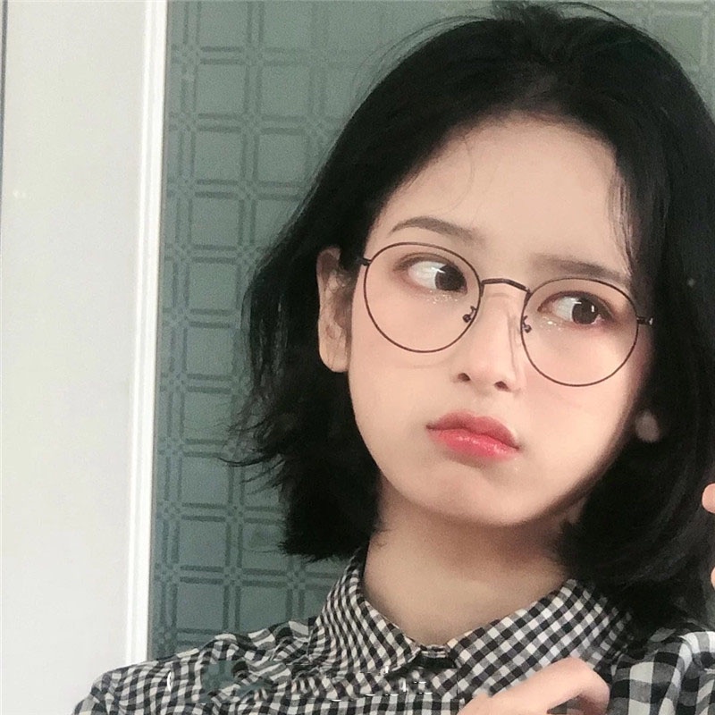 Mắt kính gọng tròn kim loại mỏng nhẹ phong cách cổ điển thời trang cho nam nữ