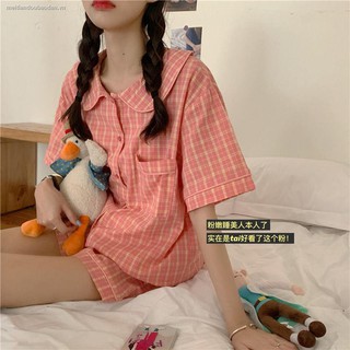 Bộ Đồ Ngủ Sọc Ca Rô Đáng Yêu Cho Nữ Kiểu Hàn Quốc 18