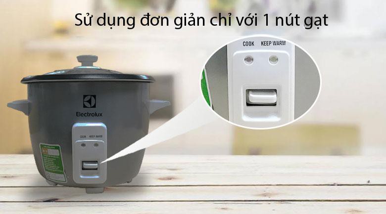 Nồi cơm điện Electrolux 1.8 lít ERC1800 mới Chính Hãng Lòng nồi hợp kim nhôm tráng men chống dính-BH 12 tháng