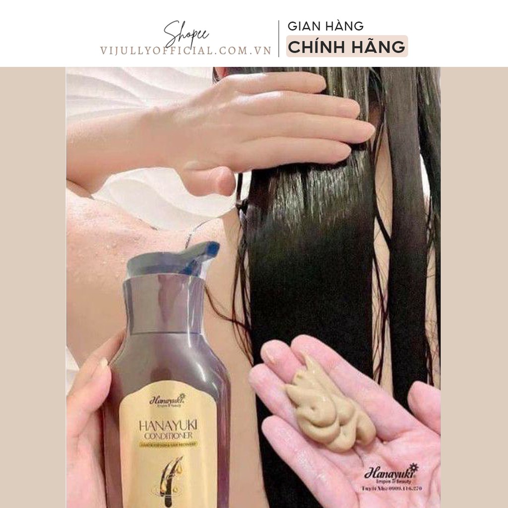 Dầu xả bồ kết Hanayuki Conditioner giúp tóc suôn mượt bồng bềnh 300gr