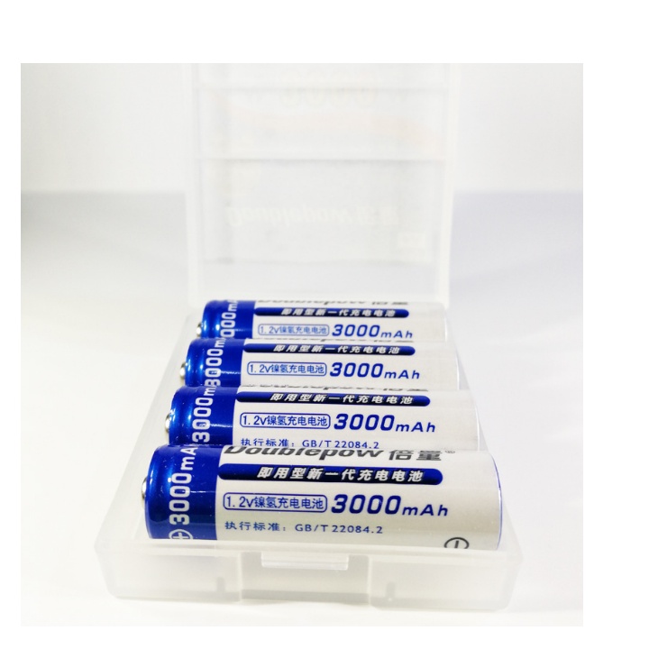 Bộ 4 Viên Pin Tiểu Sạc AA Doublepow Dung Lượng Cao 3000 mAh Dùng Cho Đồ Chơi, Máy Ảnh, Mic Hát Không Dây, Đèn Pin