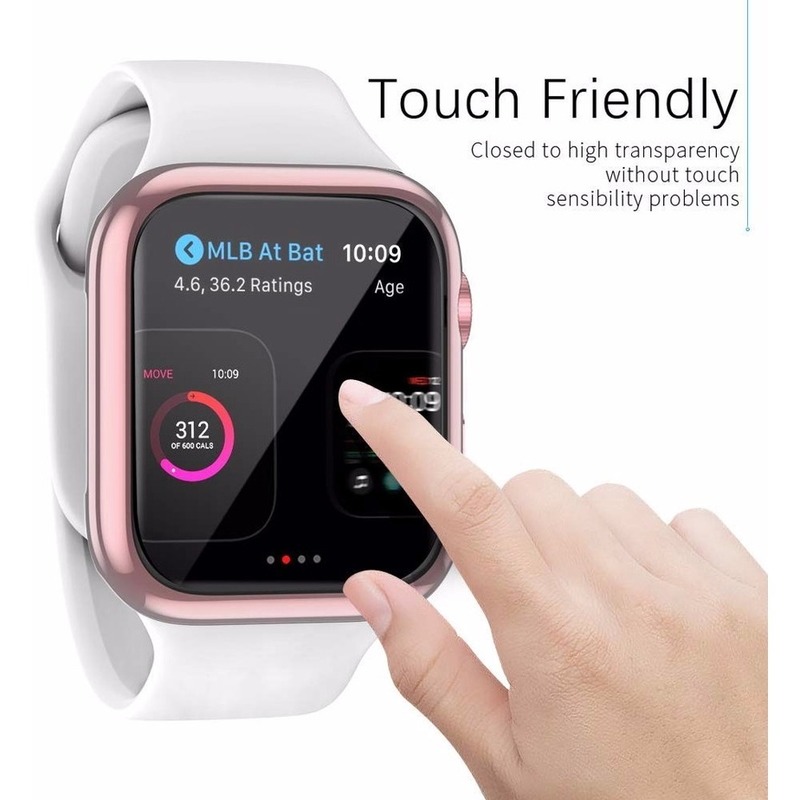 Ốp TPU bảo vệ mặt đồng hồ 360 độ siêu mỏng thích hợp cho Apple Watch dòng SE6 5 4 3 2 1 42 38 40 44 mm