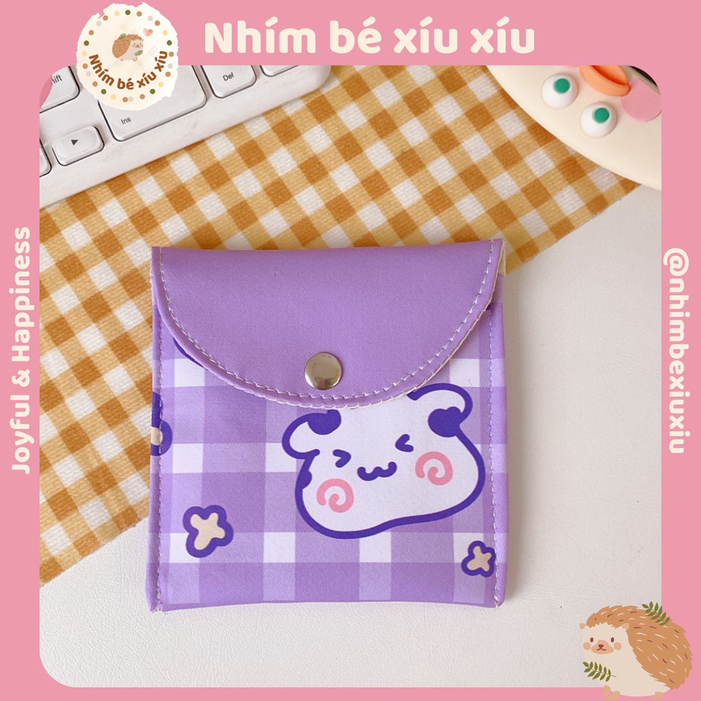 Túi cúc bấm ví mini đựng đồ cá nhân cute tiện lợi