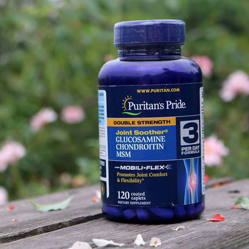 Viên uống bổ xương khớp Double Strength Glucosamine Chondroitine MSM Joint Soother Puritan's Pride của Mỹ 120 viên