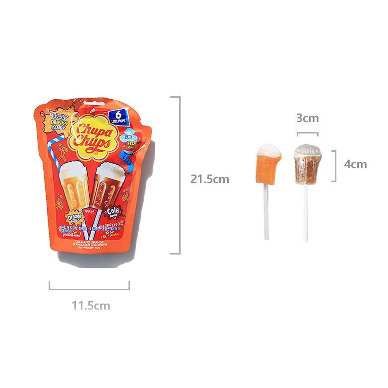 Kẹo Mút Hình Chai Bia / Dâu / Đào / Cam