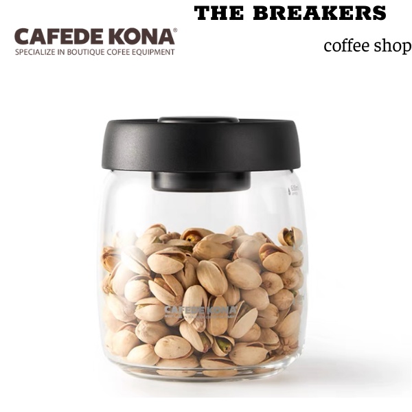 Hũ Đựng Cà Phê Thủy Tinh Van Hút Chân Không Cafede Kona