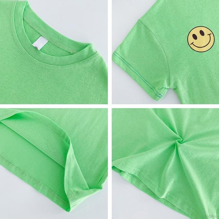 Đầm Thun Cotton Tay Ngắn In Họa Tiết Phong Cách Hàn Quốc Thời Trang Mùa Hè Mới Cho Bé Gái