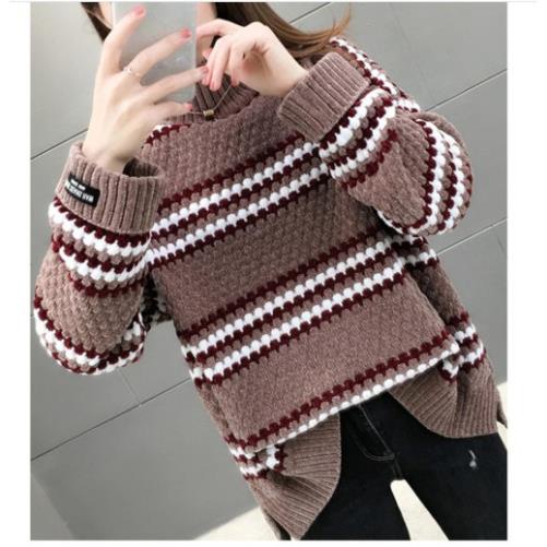 Áo Len Kẻ Nữ Đẹp Kiểu Hàn Quốc Dày Dặn Ấm ( Hàng Quảng Châu ) -b11