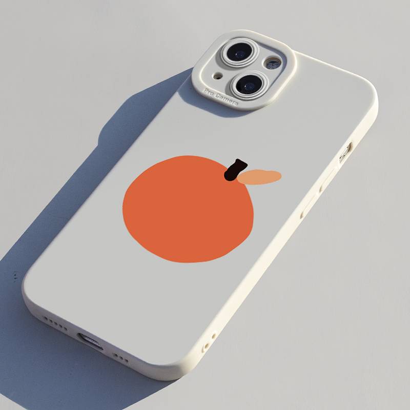 Simple Orange Apple 14pro Max Phone Case 13/12/11xr New IPhone6Plus/7/8 Soft Se ISqG