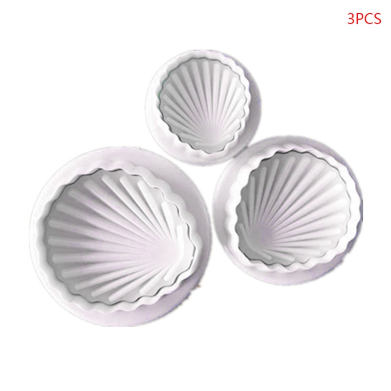 3 Khuôn silicon làm bánh tạo hình vỏ sò 3D
