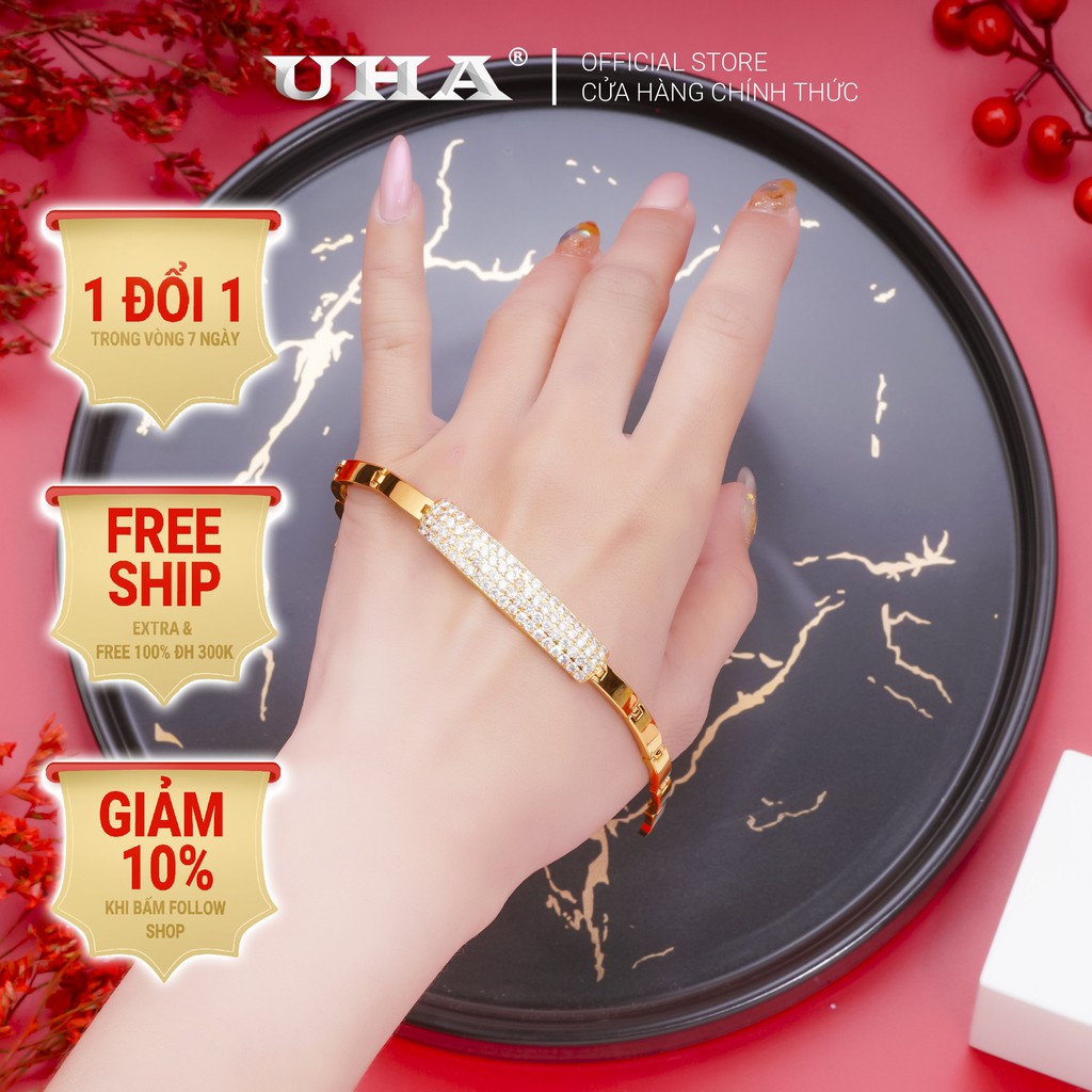 Lắc Tay Nữ Mạ Vàng 18k Sang Trọng UHA LTNU69