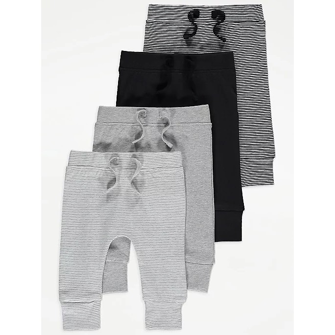 Set 4 quần jogger xám George sz 6-9, 9-12m_hàng chính hãng authentic