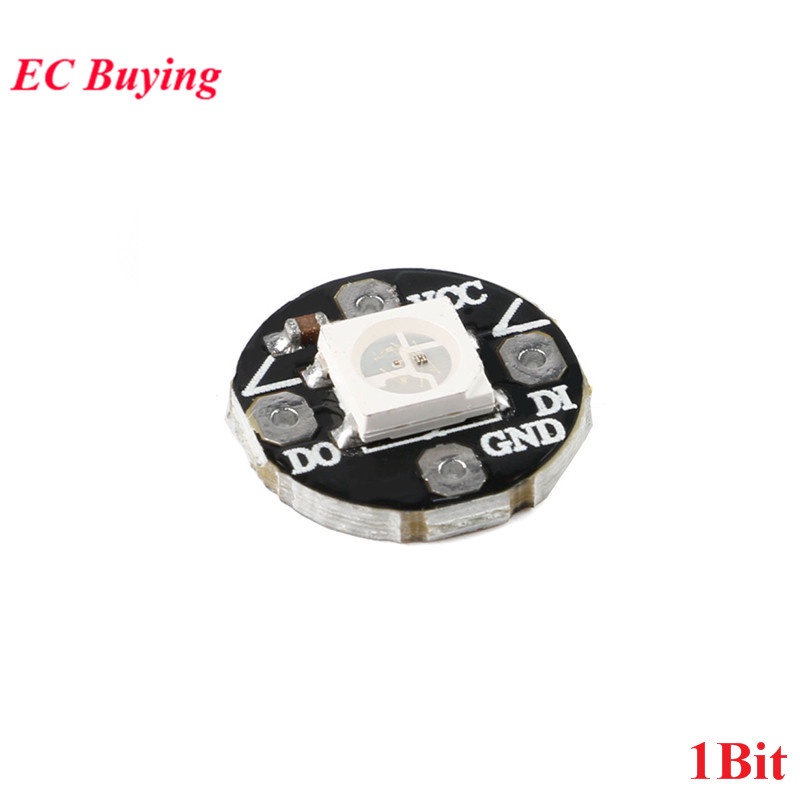 Bảng Điều Khiển Đèn LED Nhiều Màu WS2812B 1 2 4 7 9 16 25 32 64 Bit WS 2811 5050 RGB 5V Dành Cho Arduino