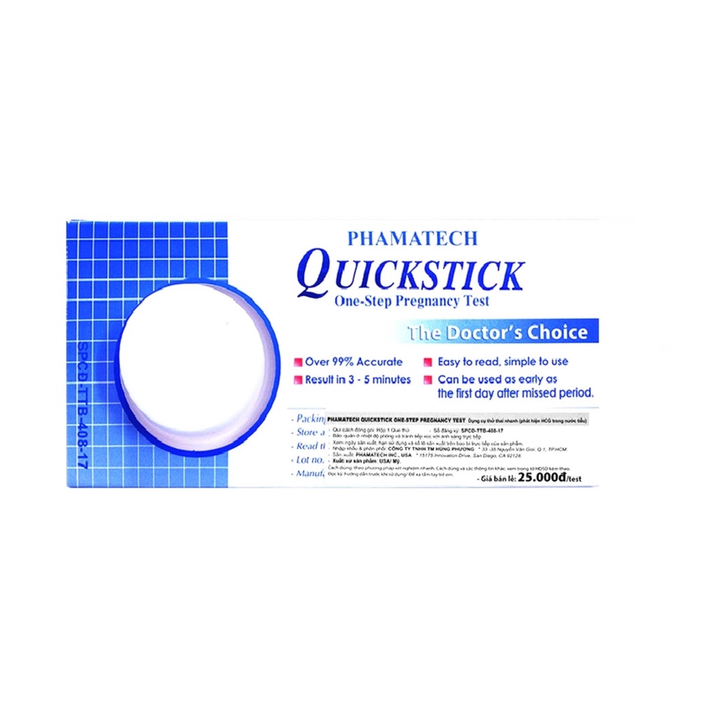 Que thử thai QUICKSTICK Mỹ