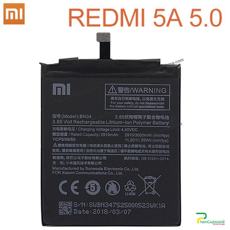 Pin Xiaomi redmi 5a/ Bn34 Bh 12 tháng