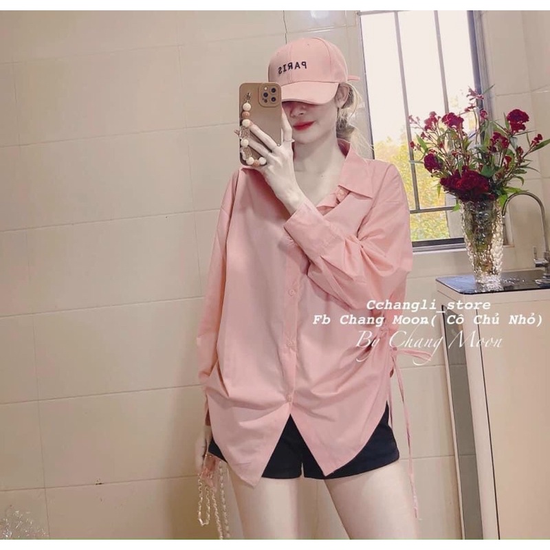 Áo sơ mi rút dây 2 bên