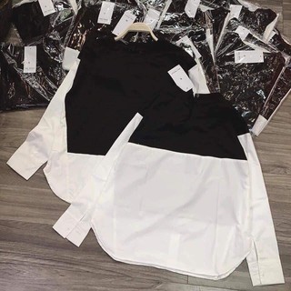 ÁO PEPLUM PHỐI ĐEN TRẮNG