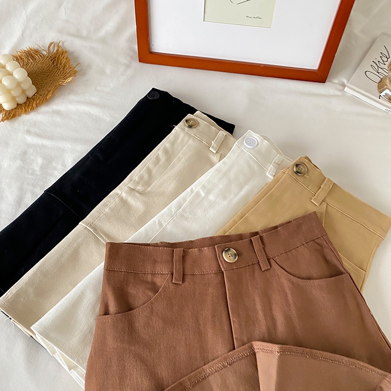 Chân váy SUXI dáng chữ A xếp ly lưng cao phong cách Hàn Quốc thời trang cho nữ