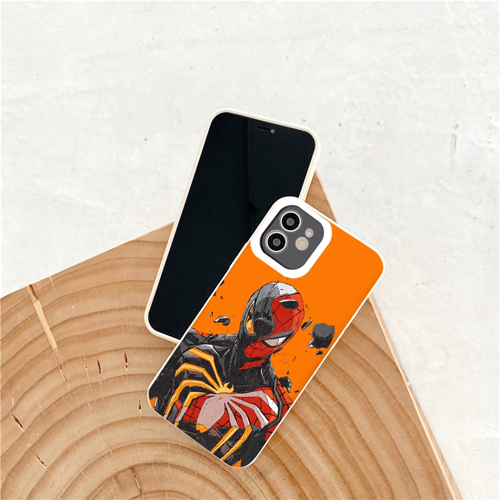 Ốp lưng iPhone 6 Plus 6S Plus mẫu Người nhện ốp IPhone 13 Pro Max 12 11 PRO MAX 7plus 8plus X XR XSMAX vuông cạnh