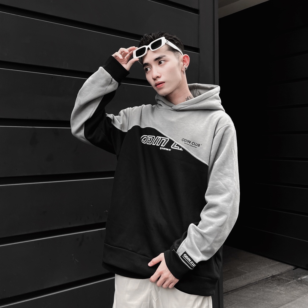 Áo Hoodie Oversize ODIN CLUB Wave Mix, Áo hoodie phối form rộng nam nữ ODIN, Local Brand ODIN CLUB
