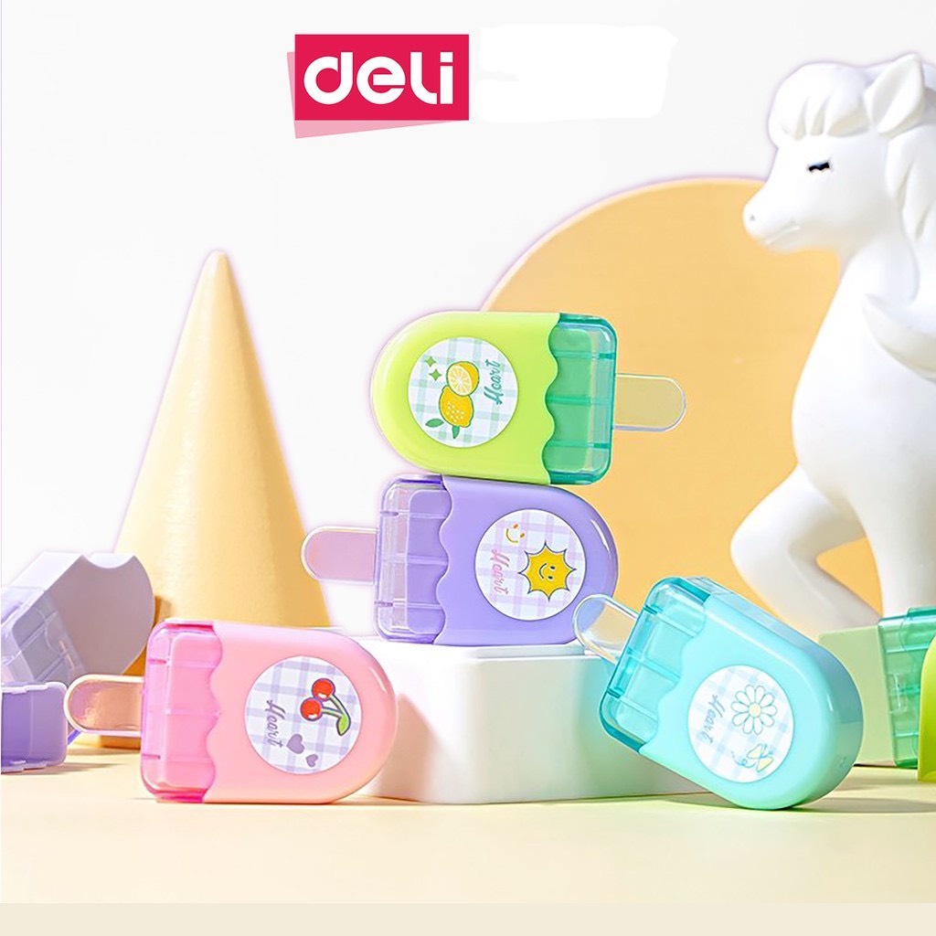 Gôm tẩy màu Deli hình que kem - 71122