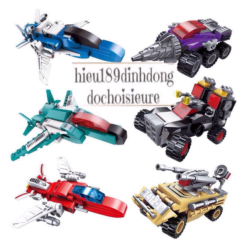 Lắp ráp xếp hình Lego city 1412 (6in1): Người máy robot transformers biến hình 498 chi tiết (ảnh thật).