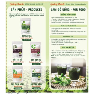Bột rau má Quảng Thanh 100g, 100% nguyên chất