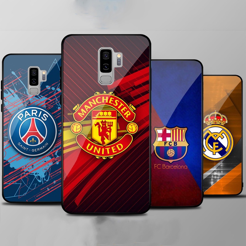 Ốp Lưng SAMSUNG GALAXY S9, S9 PLUS  mặt kính cường lực cao cấp In hình Câu Lạc Bộ Bóng Đá
