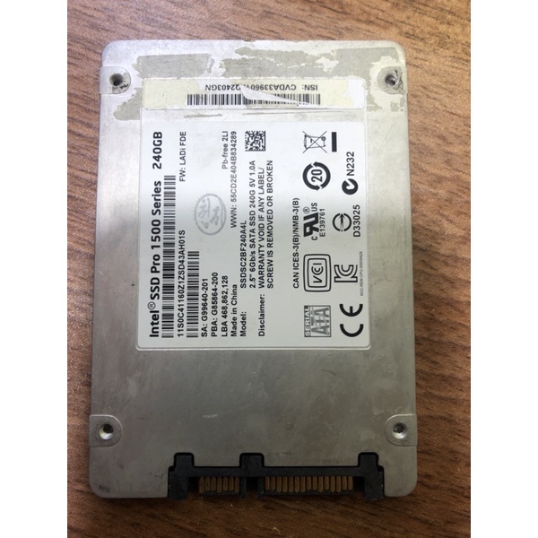 Ổ cứng ssd intell 240Gb  2.5” đã qua sử dụng