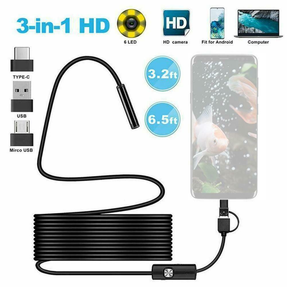 Camera nội soi HD 640*480 IP67 1/2/3.5m cho Android R1U7 Mirco D2H1 Q0N2
 | BigBuy360 - bigbuy360.vn