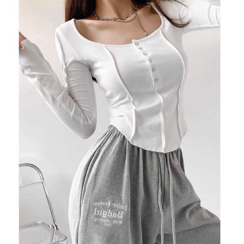 ÁO CÚT BẤM TAY DÀI DIỀN HD98- CHIZISHOP